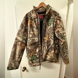 Men's Camouflage Field Jacket - Realtree-Style Brown/Green Camo